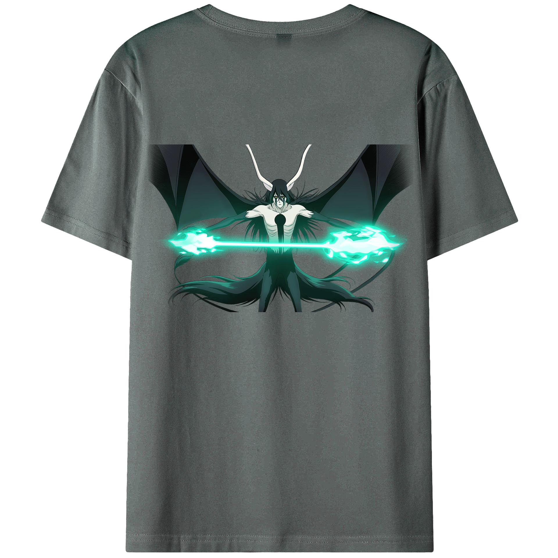 （画像用） ブリーチ ウルキオラ·シファー BLEACH Ulquiorra cifer 綿100％ メンズ半袖Tシャツ（バックプリント） 通気性